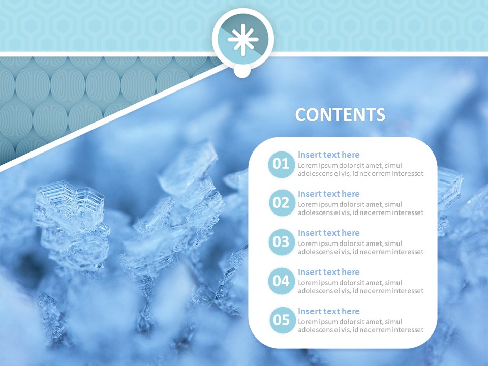 Free Powerpoint Template - A Sparkling Snow Crystals