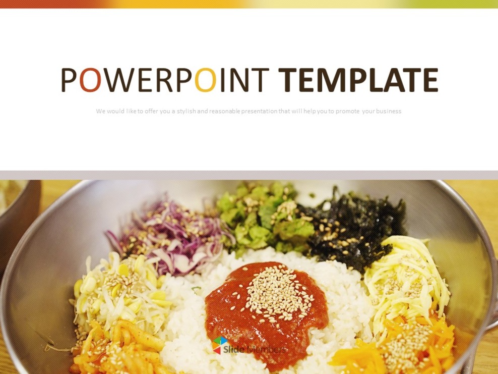 Korea Traditional Food Bibimbab - Free PPT Template_01
