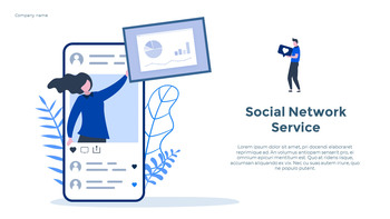 Comunicazione sui social network Moderni modelli PPT_08