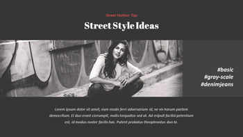 The Latest Street Style Fashion Simple PowerPoint Template Design_27