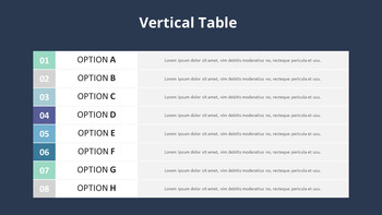 Pastel Tone Table Diagram Set