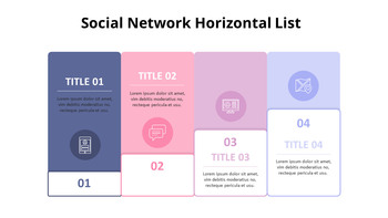 Diagramme de liste horizontale de réseau social_04