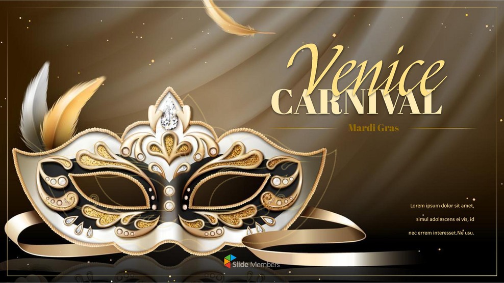威尼斯狂欢节 谷歌幻灯片模板设计_01
