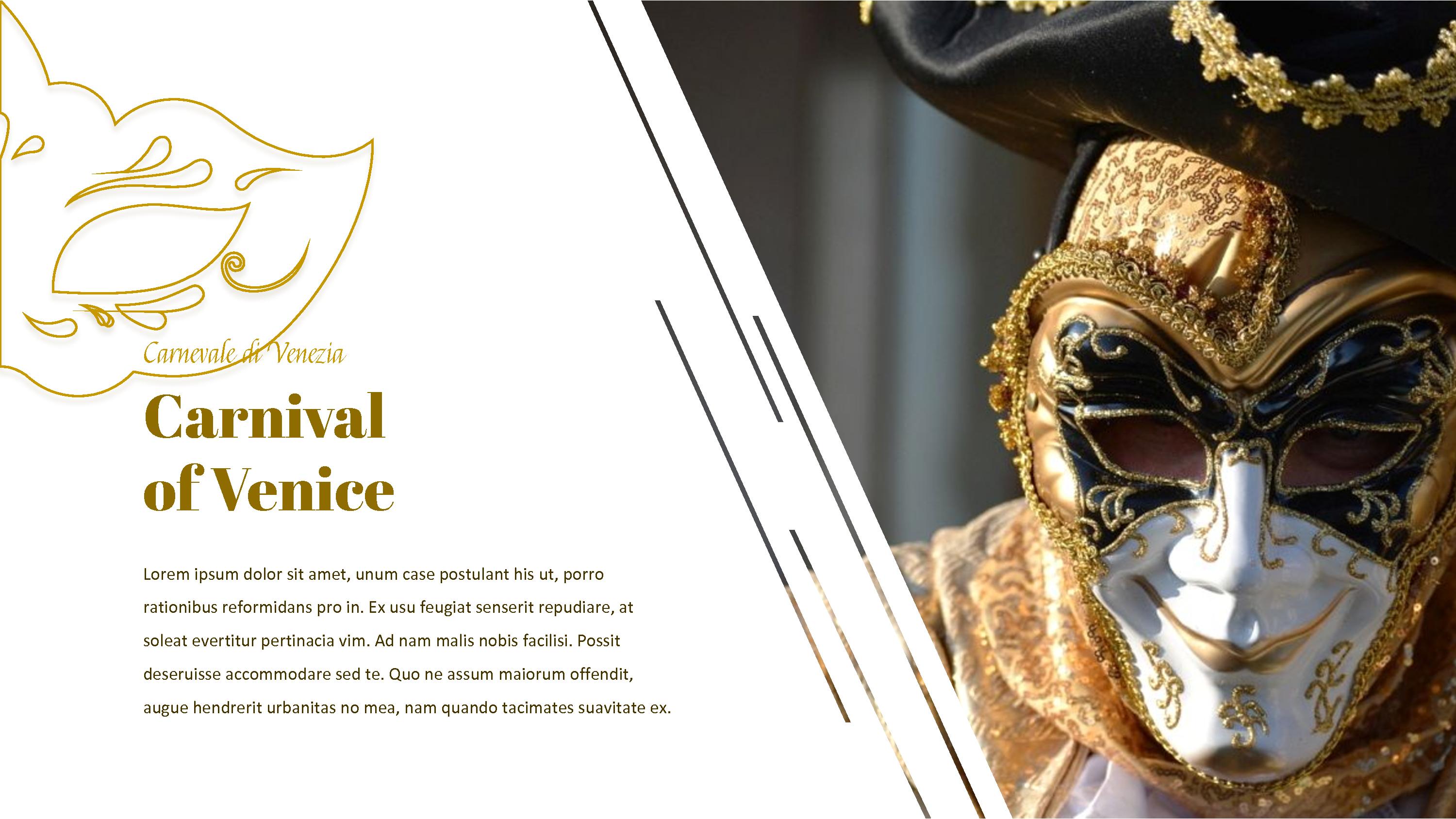 Venice Carnival Google Slides Template Design