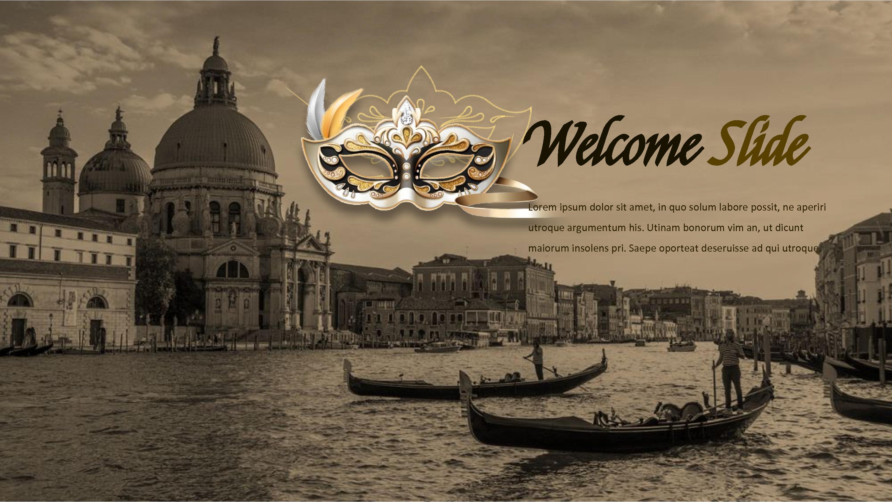 威尼斯狂欢节 谷歌幻灯片模板设计_03