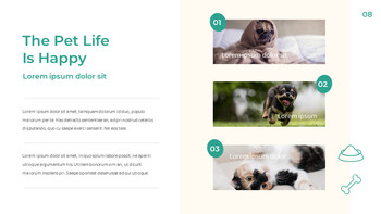 애완 동물 생활 심플한 파워포인트 템플릿 디자인_08