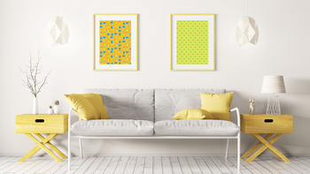 橙色，黄色Artwall样机演示_06