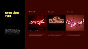 네온 사인 PPT 템플릿 심플한 디자인_23
