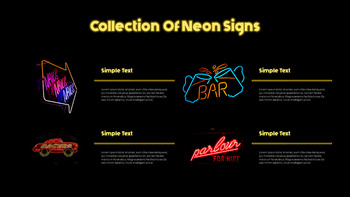 네온 사인 PPT 템플릿 심플한 디자인_27