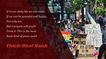 对种族主义说不 简单的PowerPoint模板设计_20