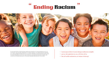 对种族主义说不 简单的PowerPoint模板设计_29