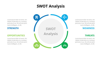 도넛 SWOT 분석 다이어그램 애니메이션 다이어그램_05