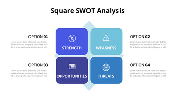 PowerPoint中的SWOT网格分析图动画幻灯片_05