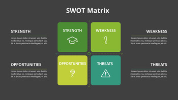 PowerPoint中的SWOT网格分析图动画幻灯片_09