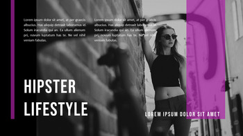 时髦的生活方式 演示模板设计_08