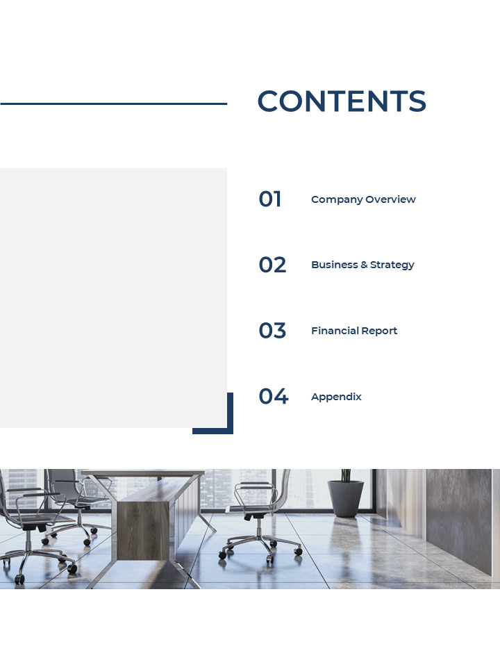 Bluf Slide Layout Blue Layout Annual Report Google Slides to PowerPoint