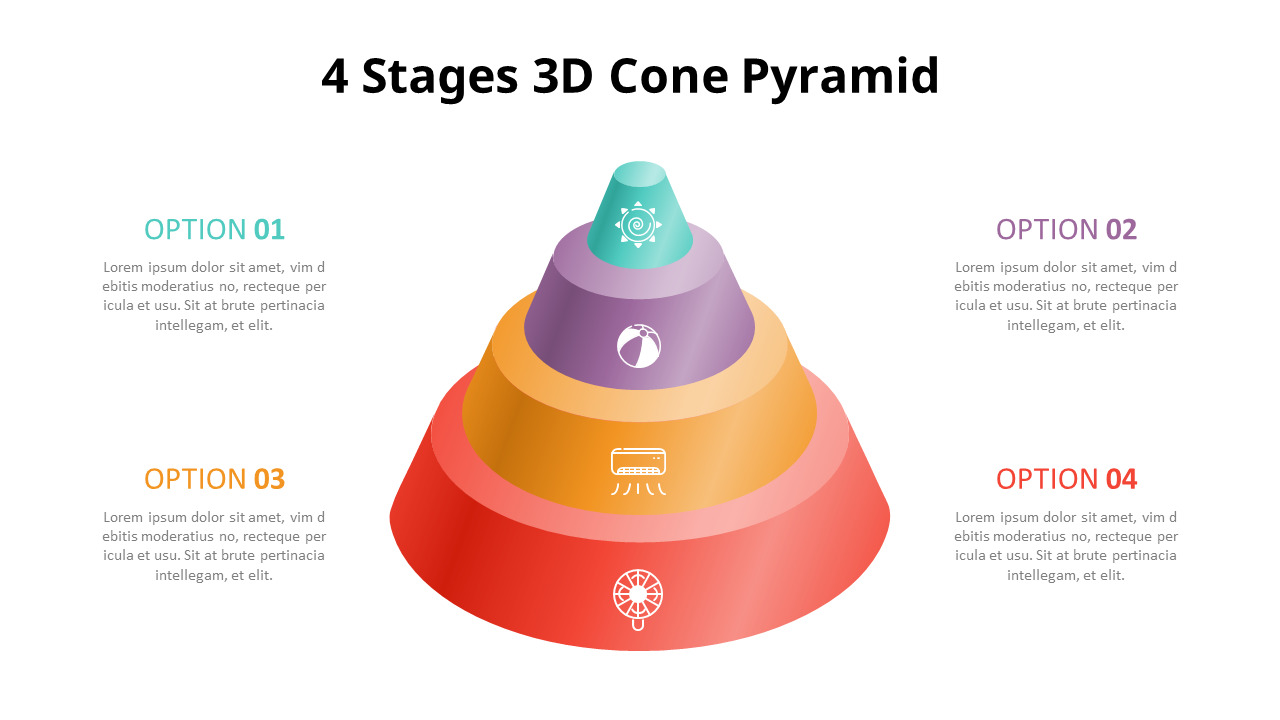 3D Kegel Pyramidendiagramm Diagramm Animation Präsentation_03