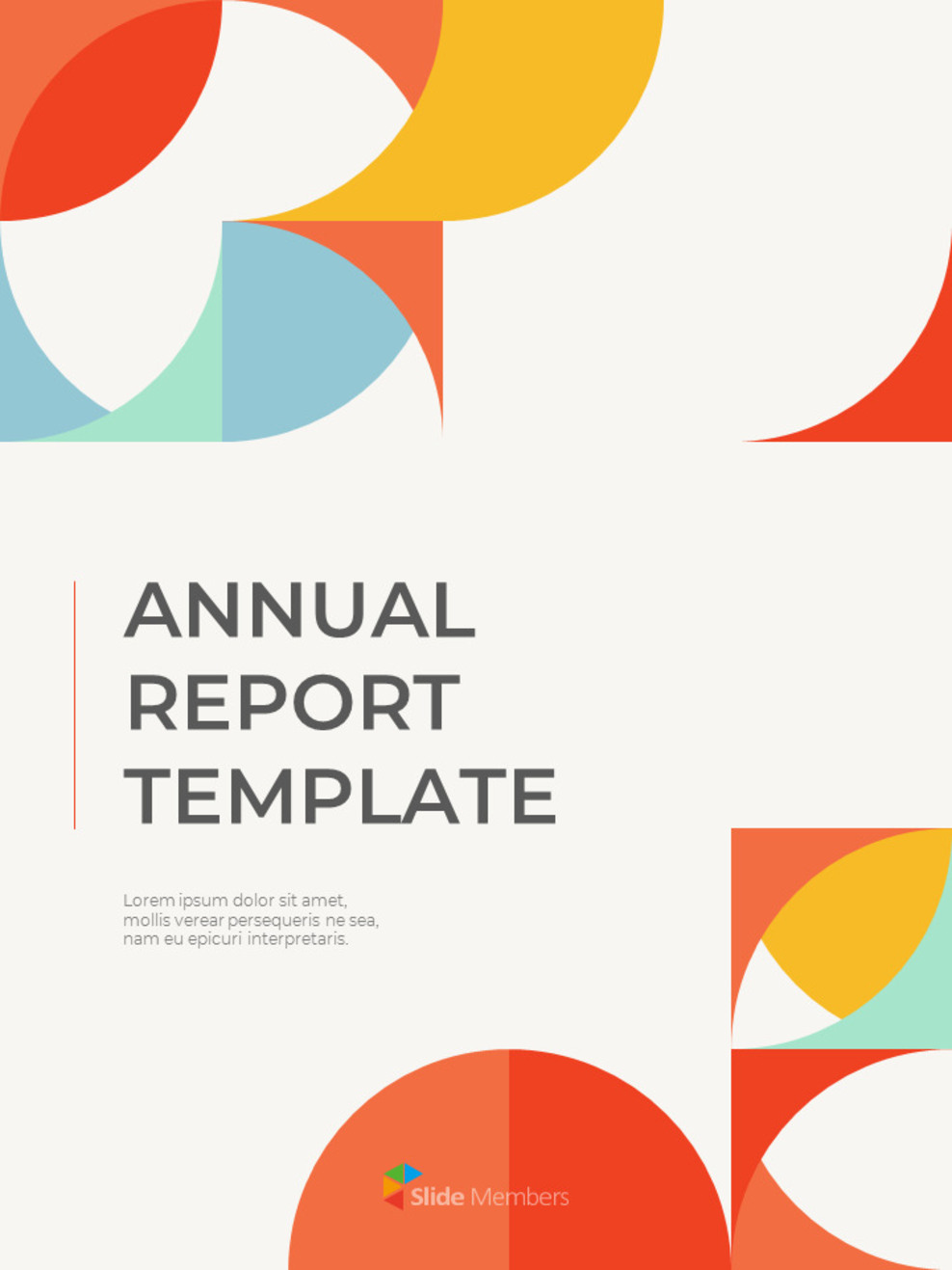 Abstract Annual Report Template Google Slides to PowerPoint