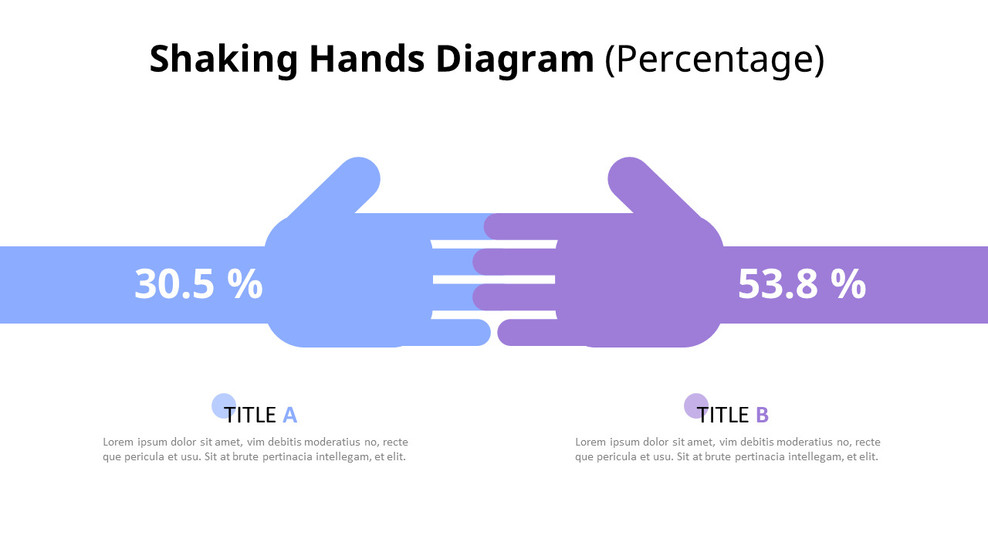 Plantilla de animación de powerpoint diagrama de comparación infográfica de mano_01