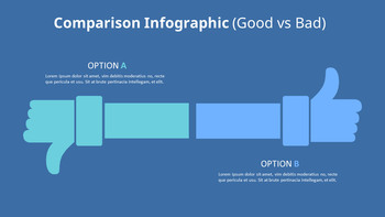 Modello di animazione powerpoint diagramma di confronto infografica mano_05