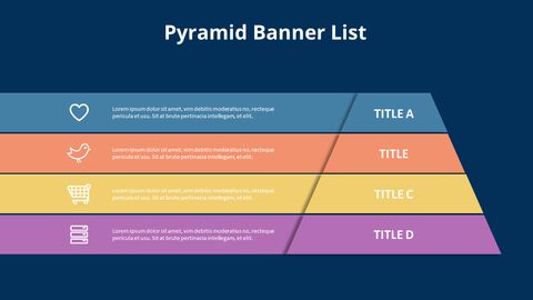 Diapositives animées de diagramme de liste d'étapes de pyramide dans ...