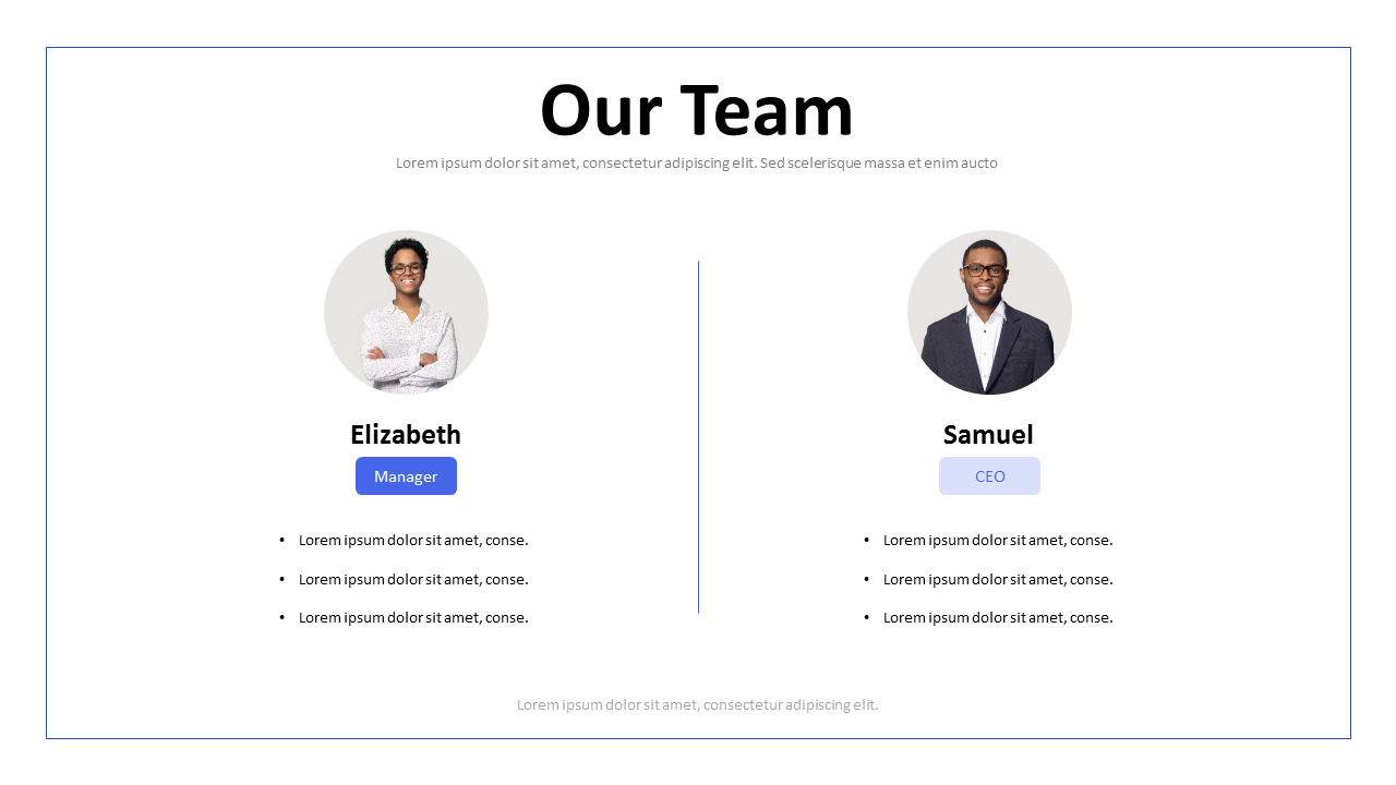 Box Our Team Page DesignSingle Slides