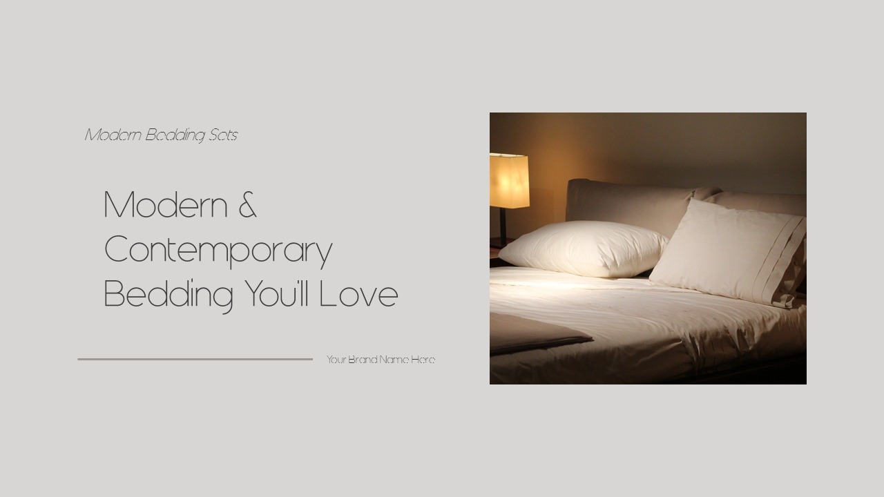 Modern Bedding Business PPTConstructionTemplates