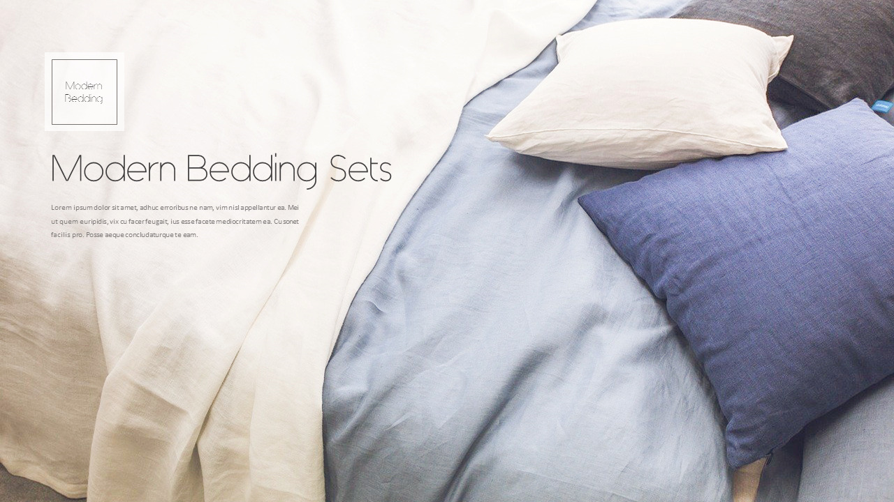 Modern Bedding Business PPTConstructionTemplates