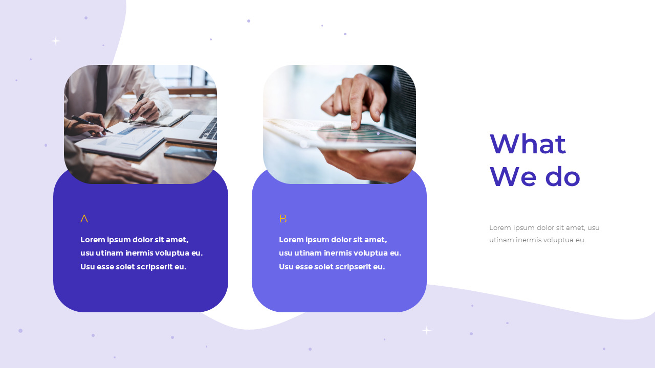 What We do Slide Deck TemplateProduct, ServicesSingle