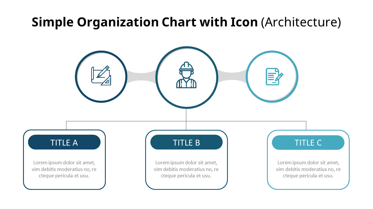 Icon Organization Chart Animated Slides|Hierarchy|Diagram