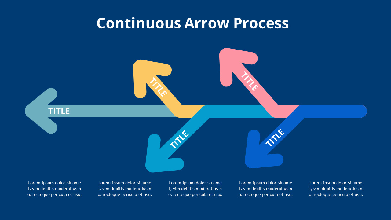 Arrow Step Up Diagram PPT|Process