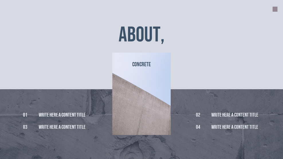 Concrete Business plan Templates PPTConstruction