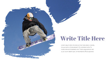 Snowboard de invierno diseño de diapositivas de powerpoint_10