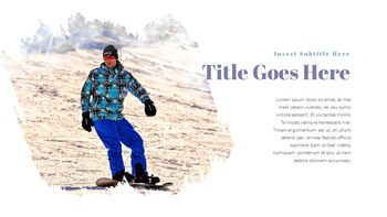 Winter Snowboard powerpoint slide design_26