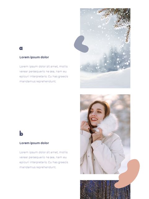 Winter Season Theme Abstract Design Template PowerPoint Format