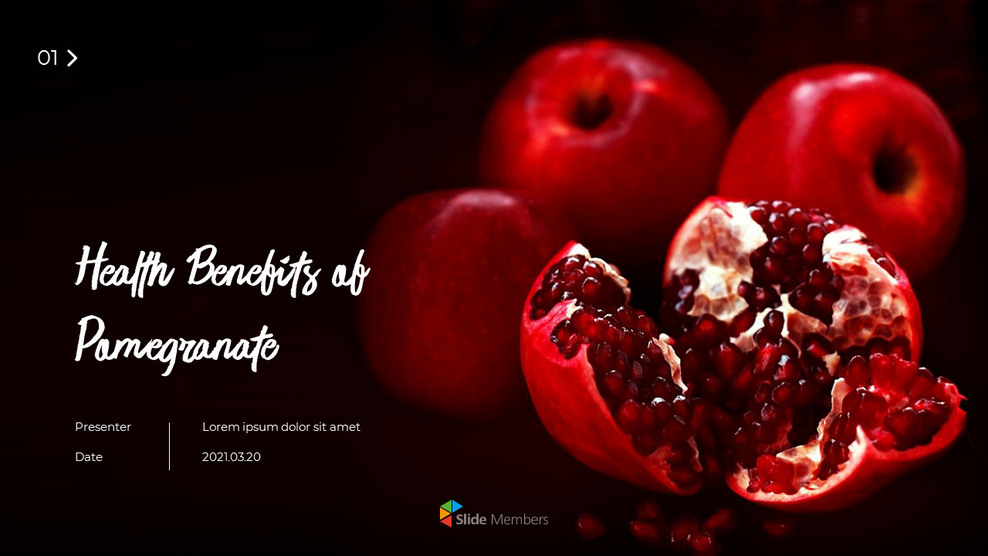 몸에 좋은 석류 프레젠테이션 템플릿 디자인_01