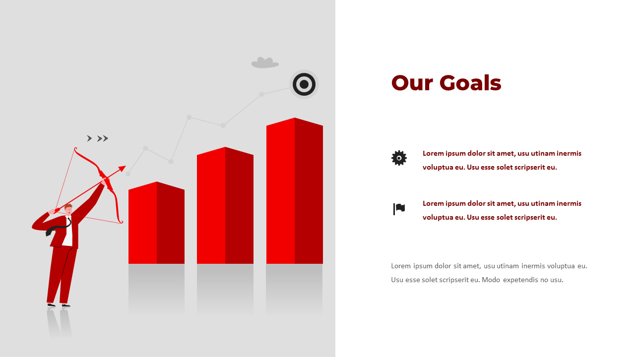 私たちの目標 スライド ビジョン ミッション 単一