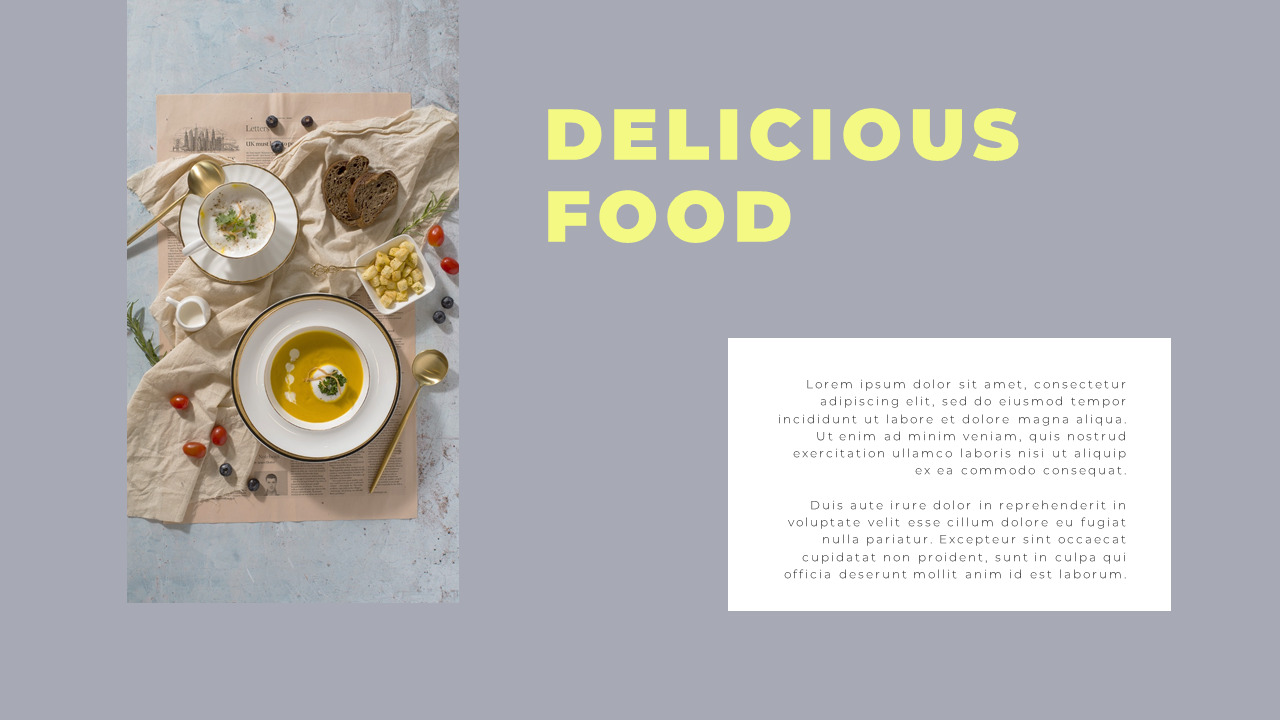Food Stylist Portfolio Simple Templates Design