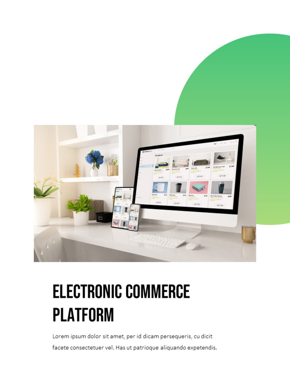 E-commerce Shop PPT Templates Simple Design