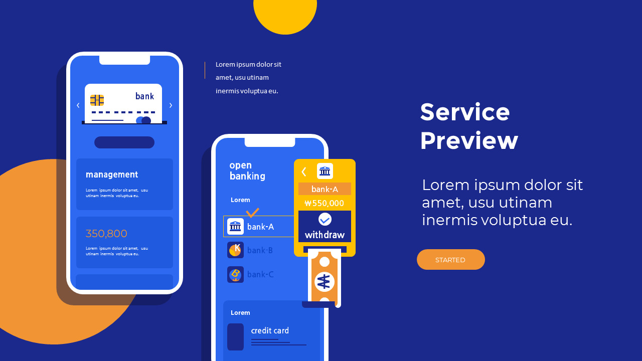 Open Banking Service Pitch Deck Template Easy Presentation Template|PPT