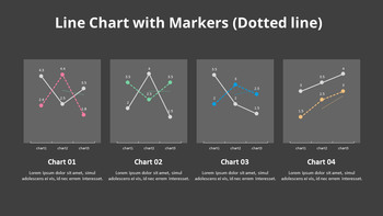 4 Line Charts with Markers