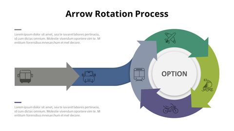 Rotation Flow Chart Arrow Rotation Process Diagram