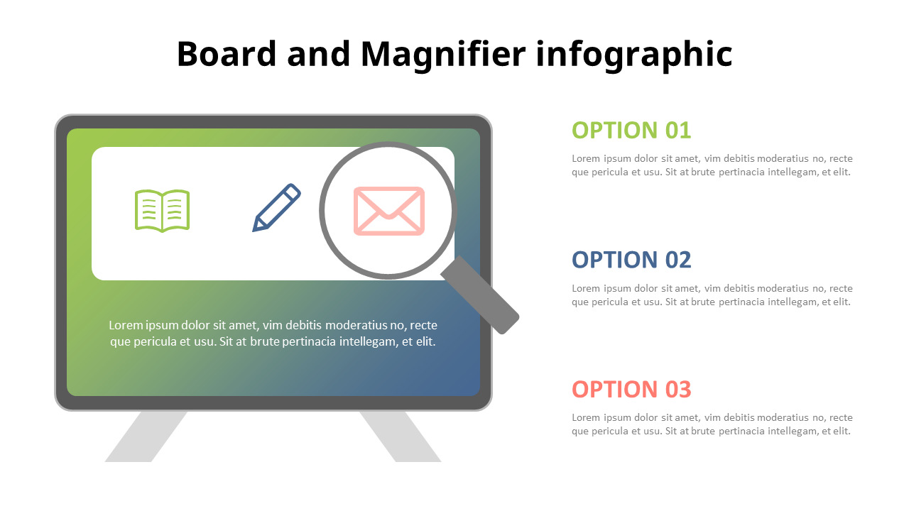 Magnifying Glass Infographic DiagramInfographics