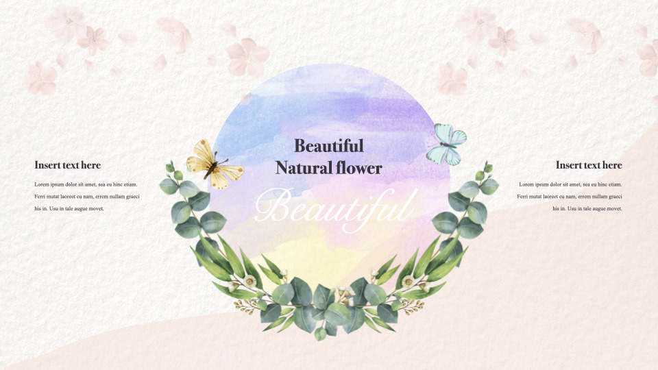 Watercolor Flower Illustration Keynote Presentation