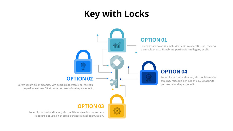Key and Lock Infographics Diagram