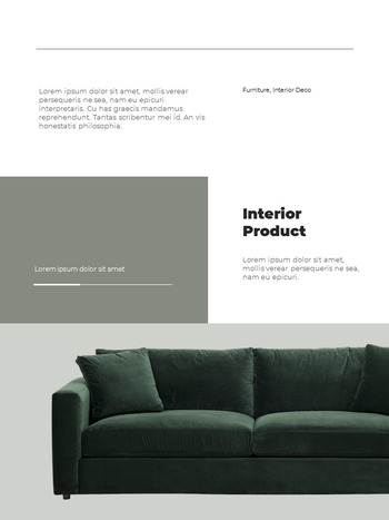 Muebles, Diseño de catálogo de productos de decoración de interiores PowerPoint PPT_21