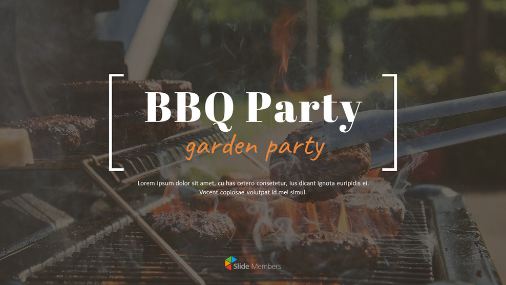 BBQ 가든 파티 파워포인트 Google 슬라이드_01