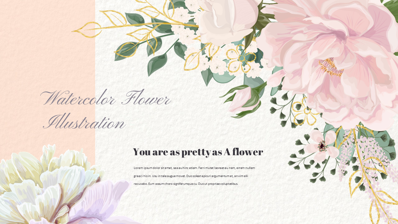 Watercolor Flower Illustration professional presentation
