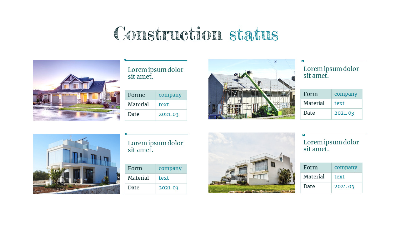Construction Design Google PPT Templates