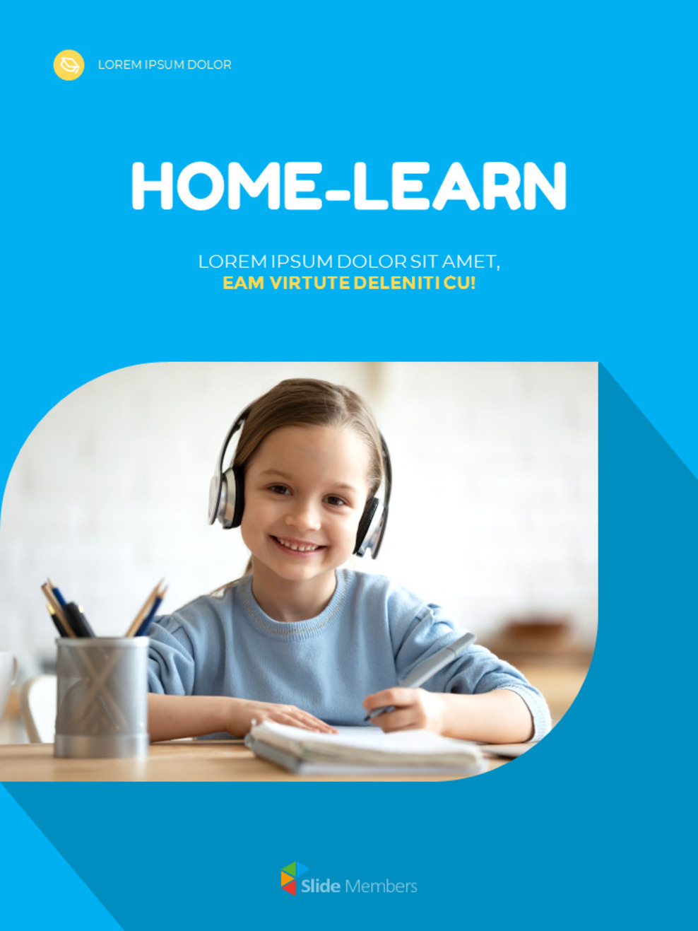 Home Learning System Template Design template google slides